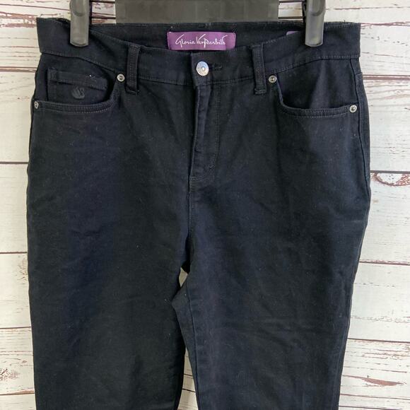 Gloria Vanderbilt Black Amanda Straight Leg High Rise Cotton Denim Jean - Picture 3 of 8